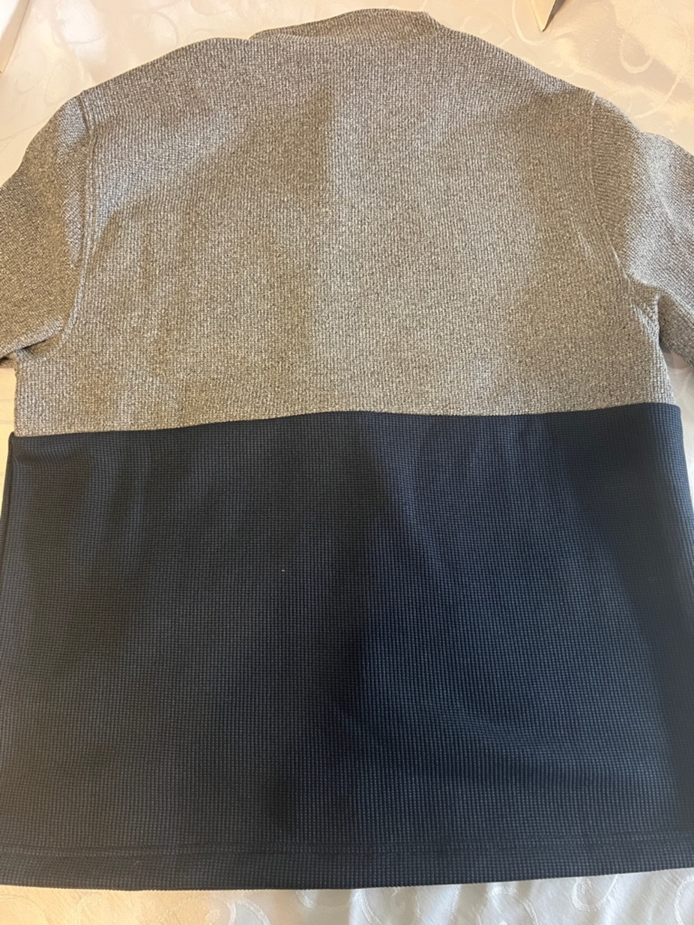 Spyder Men’s Gray and BLUE Zip-Up Colorblock Pullover - Picture 6 of 7